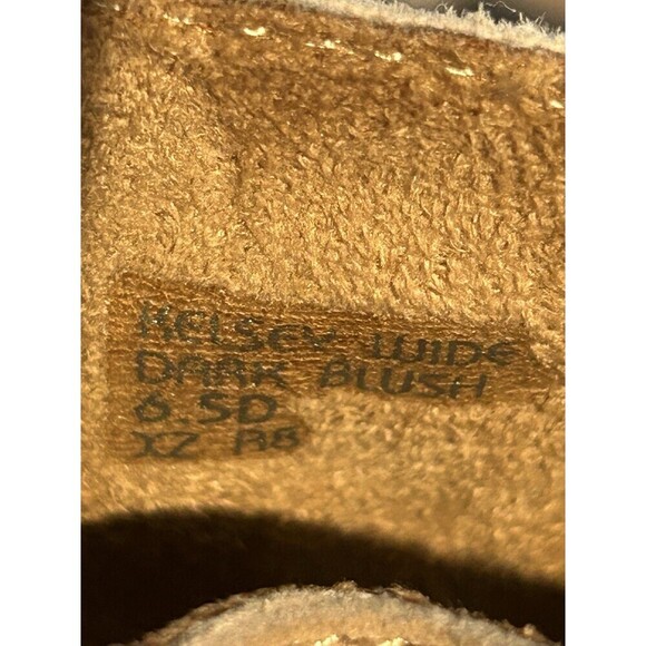 Women’s Earth Kelsey Booties Size 6.5 Wide Dark Blush Suede Open Toe Heels EUC - Picture 6 of 9